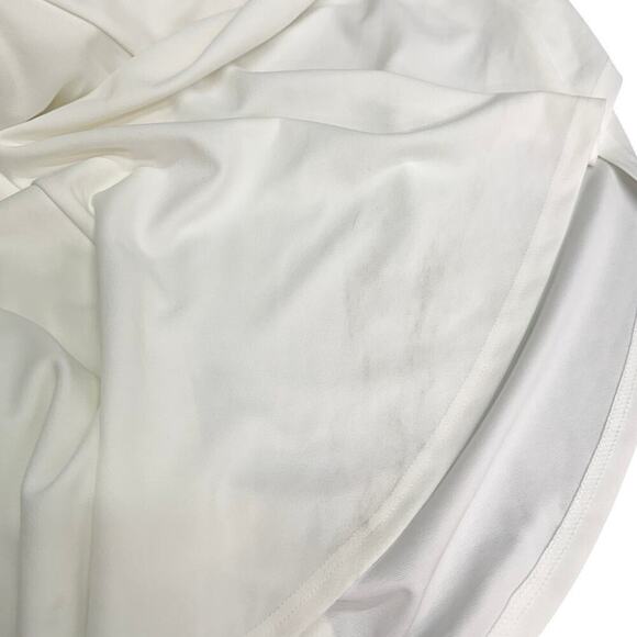 Lulus Eternally Beloved White Mesh Off-the-Shoulder Pearl Maxi Dress M NWT - Picture 9 of 10